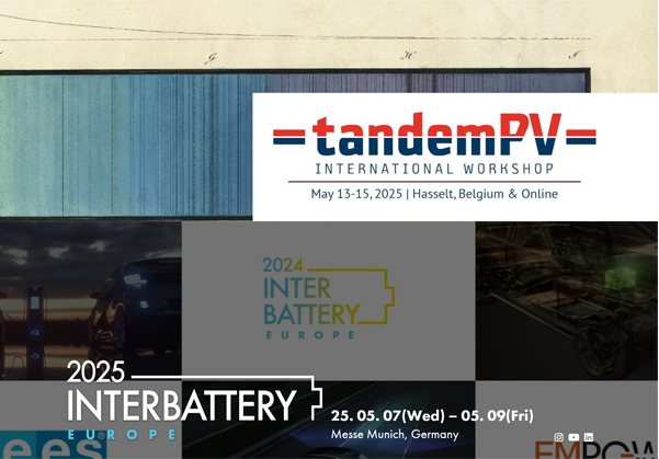 InterBattery Europe (Germany) & Tandem PV Workshop (Belgium) Korea Kiyon successfully participated in InterBattery Europe (Germany) and the  Tandem PV Workshop (Belgium) this May.